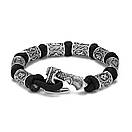 Браслет чоловічий із паракорду та сталі VIKINGS AXES чорний з Датською сокирою 16-18 см, фото 5