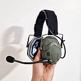 Тактичні активні навушники HD-16 із шумозаглушенням, універсальне кріплення, на голову та шолом, блютуз,, фото 3