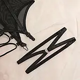 Жіноча білизна ліфчик з кісточками, трусики і пояс на шнурівці, фото 9