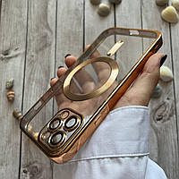 Чехол на iPhone 12 Pro Gold с MagSafe / Силиконовый для Айфон 12 Про Золото