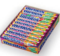 Драже Mentos Fruit фруктовый вкус 37.5 г, 40шт/уп