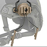 Адаптер кріплення на військовий шолом для активних навушників кайот, фото 4