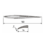 Голкотримач Castroviejo, 18 см, зігнутий,  J-24-287, фото 2