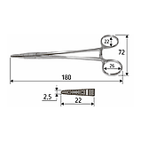 Голкотримач Crile-Wood, 18 см, J-24-012, фото 2