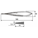 Голкотримач прямий з замком Castroviejo, 18 см, J-24-257, фото 2
