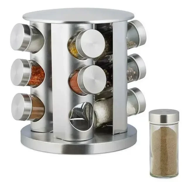 Карусель для спецій Spice carousel 12 відсіків, підставка для спецій, баночки для спецій, набір для спецій, фото 1
