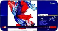 Цветные карандаши MARCO Chroma 8010-12TN в металлическом пенале 12 цветов