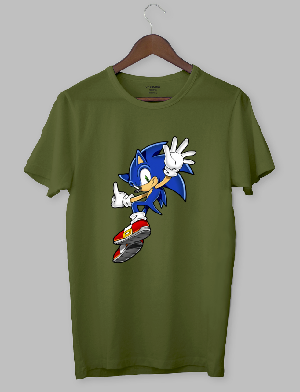 Футболка з принтом "Sonic and the jump"