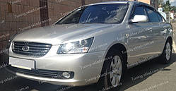 Вії Кіа Маджентіс 2 дорестайл (накладки на передні фари Kia Magentis 2) 