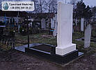 Пам'ятник з білого мармуру та чорного граніту П-167, фото 3