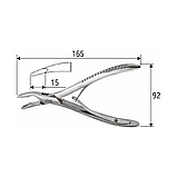 Кусачки кісткові Mead, 16,5 cм, загнуті 45 °, JO-21-865, фото 2