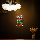 Настінний неоновий світильник нічник Альпака 41*22 см, фото 5