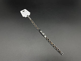 Сталевий браслет під гравіюванням. 21см (+дерево)