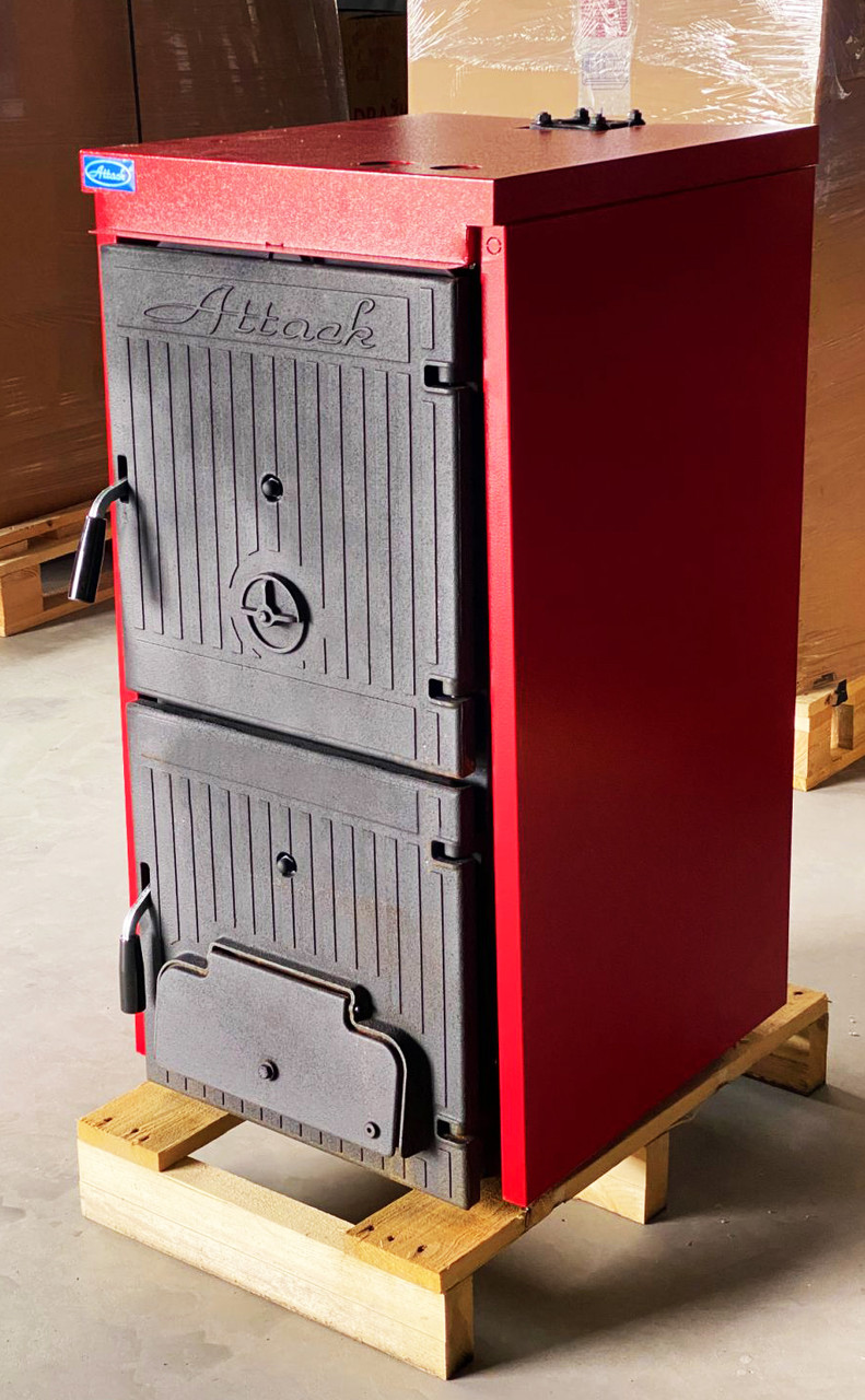 32 кВт Чавунний твердопаливний котел ATTACK FS Solid Fire 6 секцій