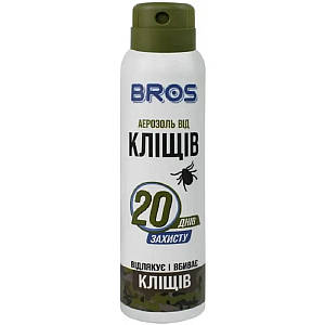 Аерозоль від кліщів Bros (Польща) захист до 20 днів, 90 мл