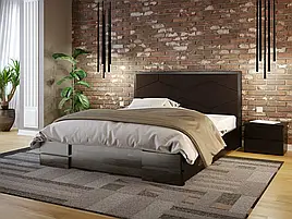 Дерев'яне ліжко Севілья з металевим підйомним механізмом з натурального дерева в спальню Арбор Древ