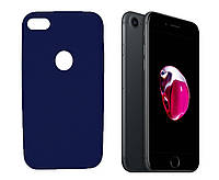 Противоударный чехол для Apple iPhone 7 / 8 / SE 2020 silicone case black spigen оригинальное качество Синий