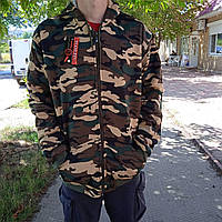 Теплые мужские куртки с мехом и капюшоном"TIANLEFU" Камуфляж 5XL/58