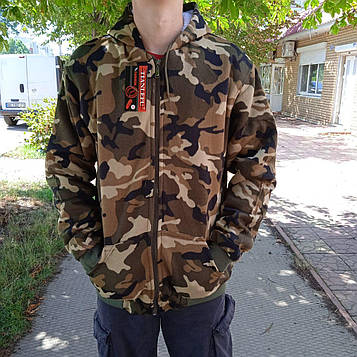 Теплі чоловічі куртки з хутром і капюшоном"TIANLEFU" Камуфляж 3XL/54
