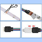 Світлодіодна стрічка 5м 3528, з пультом та блоком, від мережі / Самоклеюча багатобарвна стрічка для стелі, фото 5