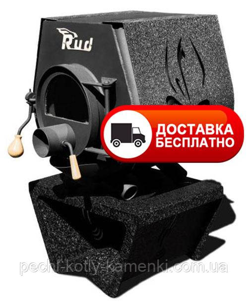 Печь булерьян Rud Pyrotron Кантри 00 с плитой варочной, стекло в дверце (кожух в комплекте) - фото 1 - id-p566670936