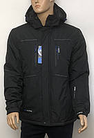 Куртка чоловіча, AUDSA , чорного кольору, спортивного стилю , зимова, із знімним капюшоном, пряма, Китай.