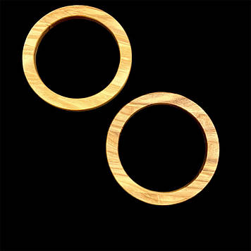 Дерев'яні ручки для сумки круглі 18 см матеріал дуб (пара) колір світле дерево