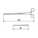 Затискач Sarot 24 cм, прямий, J-17-218, фото 2