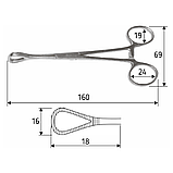 Затискач для утримування, 16 cм, вікончастий, J-17-420, фото 2