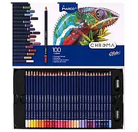 Цветные карандаши MARCO Chroma 8010-100CB в картонной упаковке 100 цветов