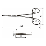 Затискач судинний Providence Hospital, прямий, 14 см, J-17-041, фото 2