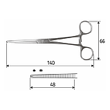 Затискач судинний Rochester Ochsner , довжина=14 cм /5-1/2, прямий, J-17-118, фото 2