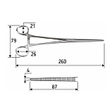 Затискач судинний Rochester-Pean Delicate прямий, 26 см, J-17-707, фото 2