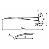 Затискач судинний Rochester-Pean тонкий загнутий 26 cм, J-17-115, фото 2