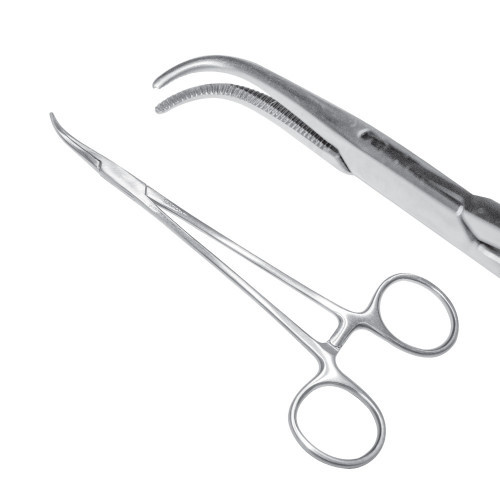 Затискач судинний і лігатурний Gemini , 16 см, загнутий, J-17-225, фото 1