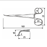 Затискач судинний і лігатурний Gemini , 16 см, загнутий, J-17-225, фото 2