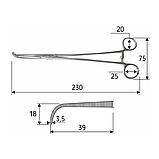 Затискач судинний і лігатурний Gemini, 23 см, вигнутий, J-17-228, фото 2