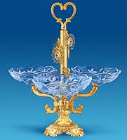 Фруктовниця на 3 чаші з позолотою AR-1127