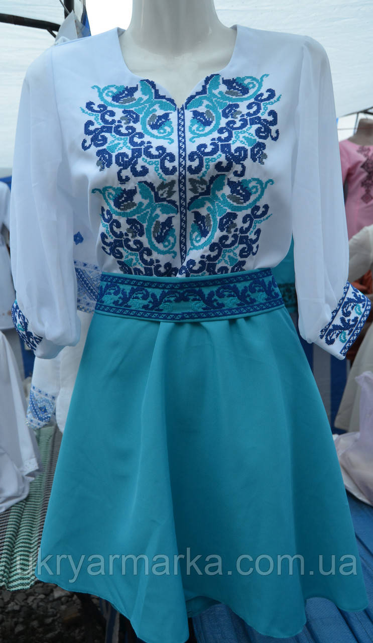 Платье вышитое женское "Качурики"