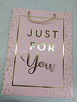 Пакет подарунковий 31×42 см мікс кольору