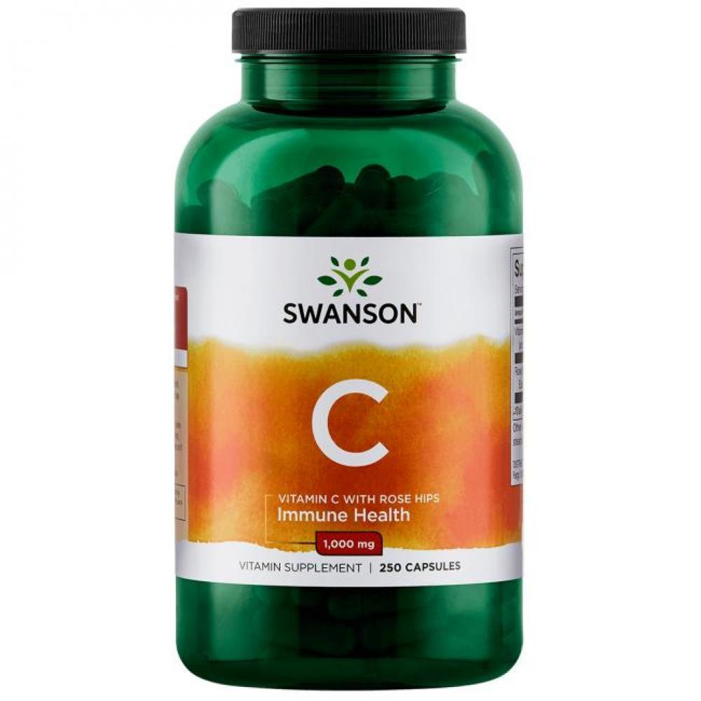 Vitamin C with Rose Hips 1000 mg - 250 caps, фото 1
