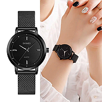 Жіночий кварцовий годинник Skmei 1528 (Чорний)