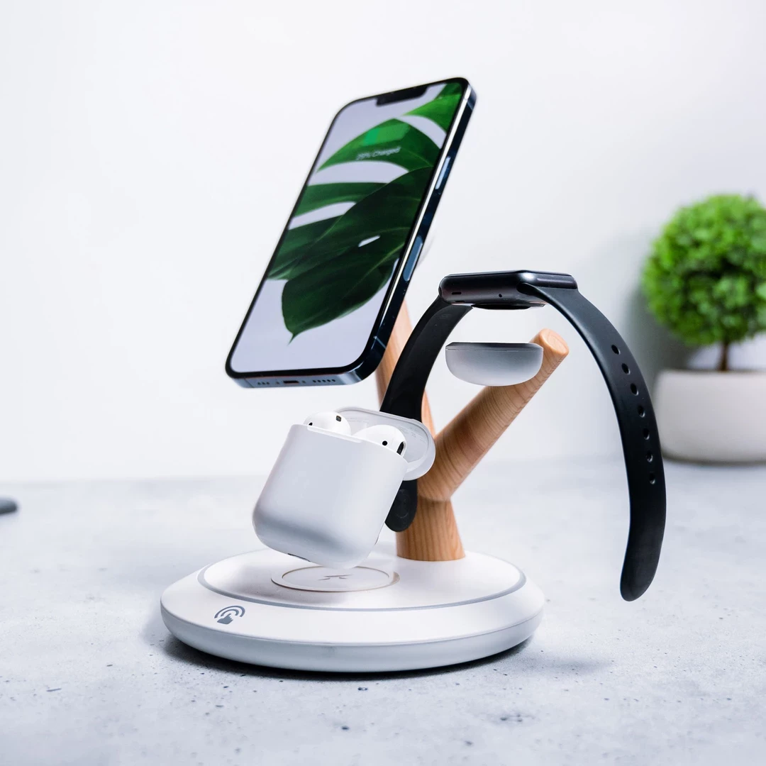 Купить Беспроводная зарядка TH02 QI док станция для iPhone Apple Watch ...