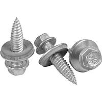 Саморіз HiSmart 6x25мм із нержавіючої сталі з EPDM, для кріплення фотопанелей, 100 шт.