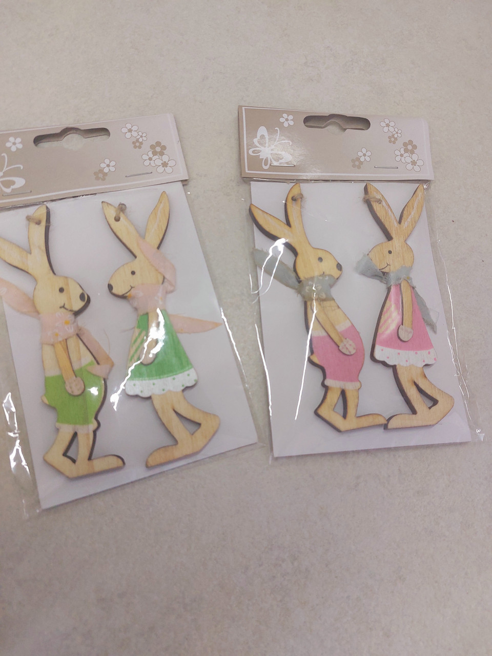 Фігурки підвісні пара кроликів11 см, фото 1