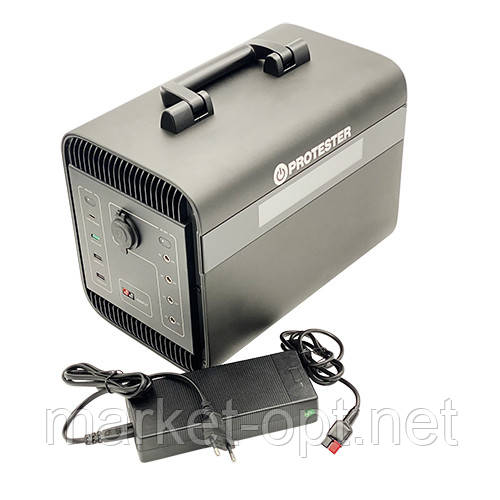 Портативна зарядна станція PROTESTER PRO-PS1000D, 1000W/2000W Max, LiFePO4 896Wh, 220V — для дому, дачі та походів, фото 1
