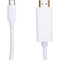 Відео кабель PowerPlant HDMI male - USB Type-C, 1.8м