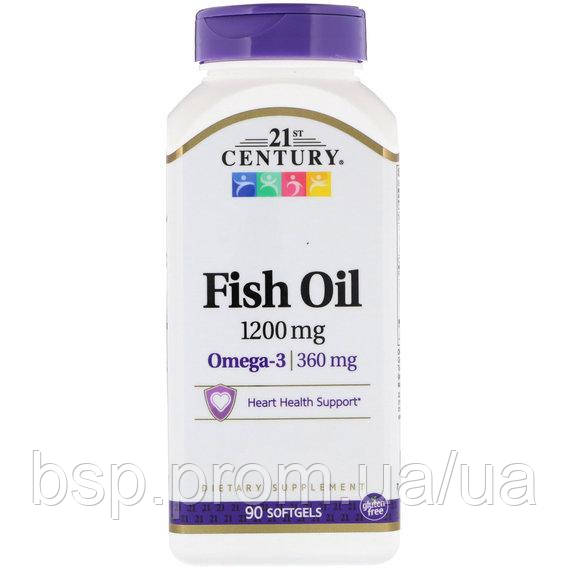 Омега 3 21st Century Fish Oil Omega 3 1200mg 360mg Maximum Strength 90 ...