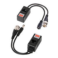 Перехідник відео RJ45 UTP5e-BNC Lucom (84.00.7004) +DC PoE Video balun балун 720p