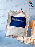 Сумка обємна з саржі з синіми ручками без друку Розмір: 40cм х 50см х 12см, фото 5